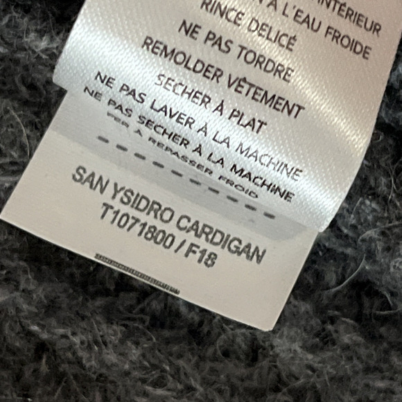 Toad & Co San Ysidro Wool Cardigan Womens Small Gray Open Chunky Knit Sweater - Picture 11 of 12
